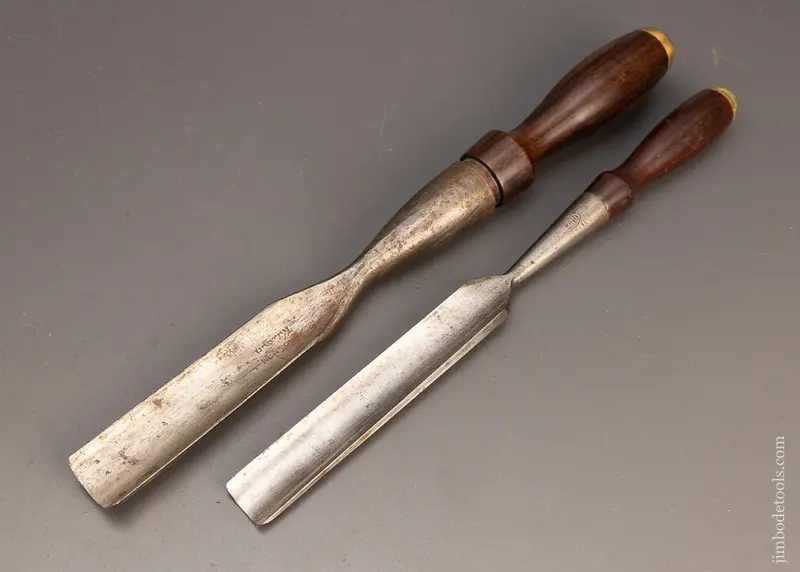 1 Inch & 1 1/4 Inch Gouges With Rosewood Handles By Pexto & Horton N.Y. - 114074 1
