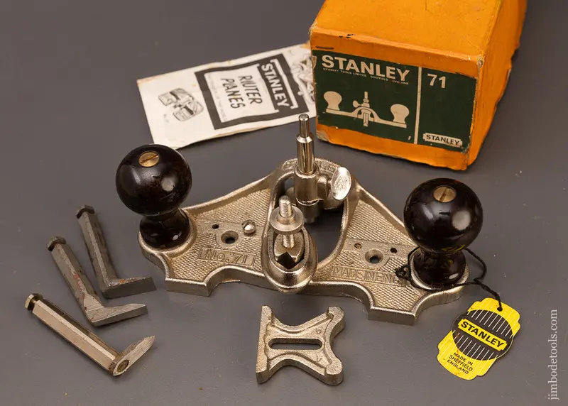 100% Complete & Mint Stanley No. 71 Router Plane In Original Box - 111352 1
