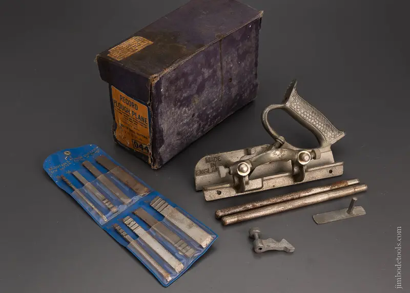 100% Complete Record No. 044 Plough Plane In Original Box - 105112 1