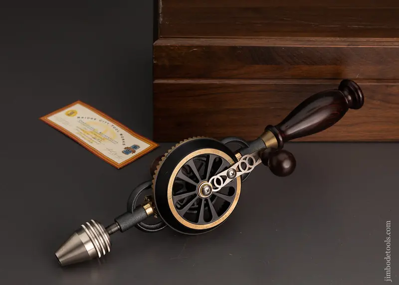 1998 Bridge City Tool Works Ct-6 Rosewood Hand Drill Dead Mint In Original Presentation Box - 103626 - As Of July 4 1