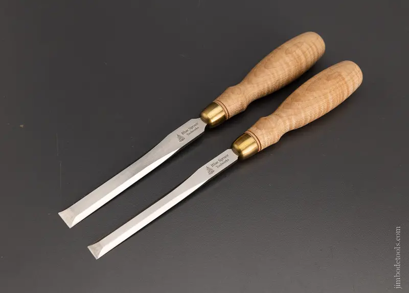 2 Mint Blue Spruce Tool Works Dovetail Chisels - 104814 1