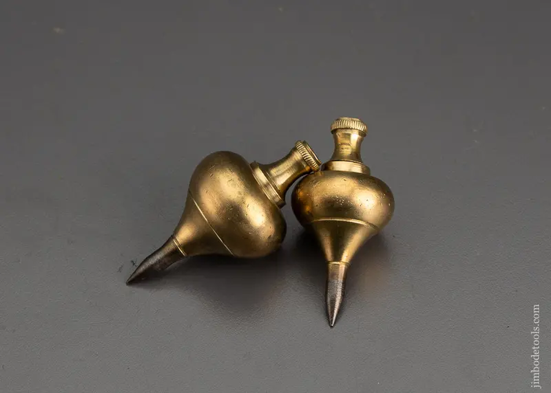 2 Signed Marples  Brass & Steel Plumb Bobs - 102201 1