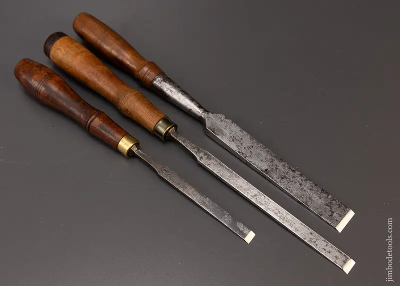 3 Excellent, Sharp User Antique Chisels - 108113 1