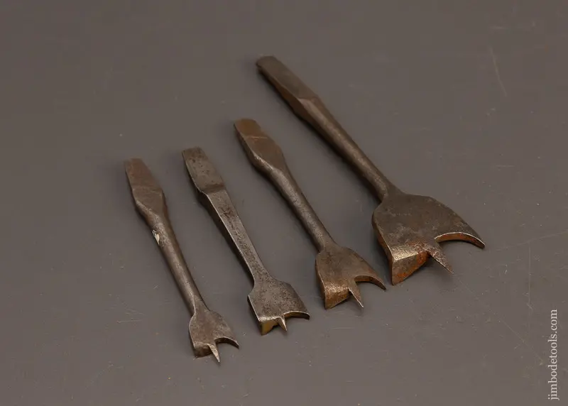 4 Early 18Th Century Flat Tang Center Bits - 118122 1