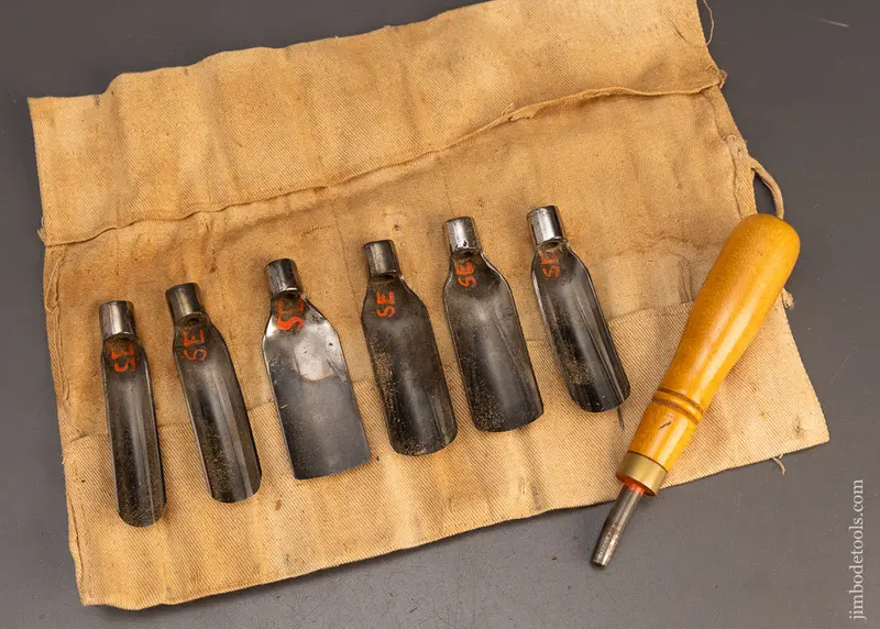 Adams & Nelson 7 Piece Set Of Pattern Maker’S Gouges With Interchangeable Irons - 116669 1