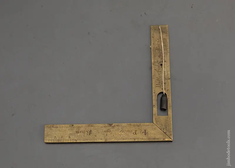 Amazing Mini 17Th Century Michael Butterfield Level & Square With Plumb Bob Ca. 1680-1724 - Excelsior 102332 - As Of Feb 28 1