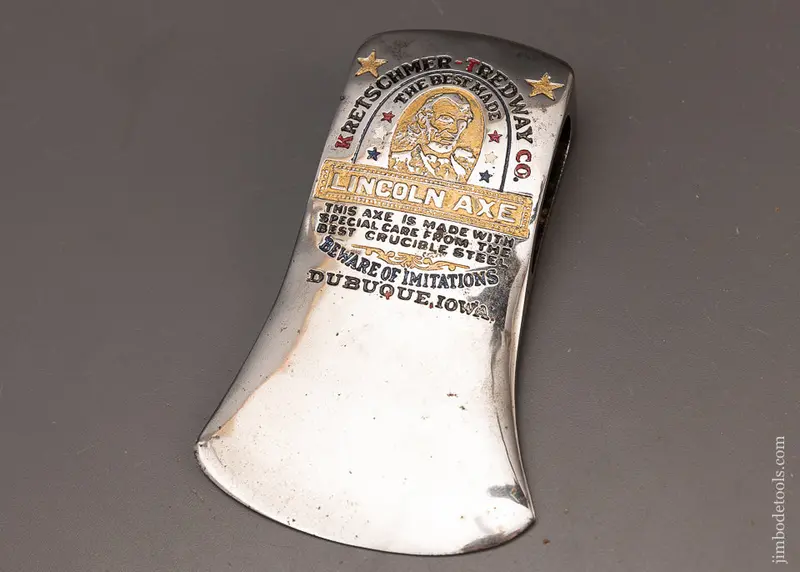 Astounding Kretschmer - Tredway Embossed Lincoln Axe - Excelsior 112647 1