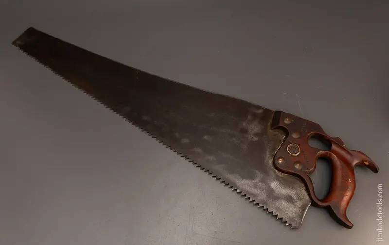 Awesome Early Disston D8 Rip Thumb Hole 28 Inch Hand Saw - 119027 1