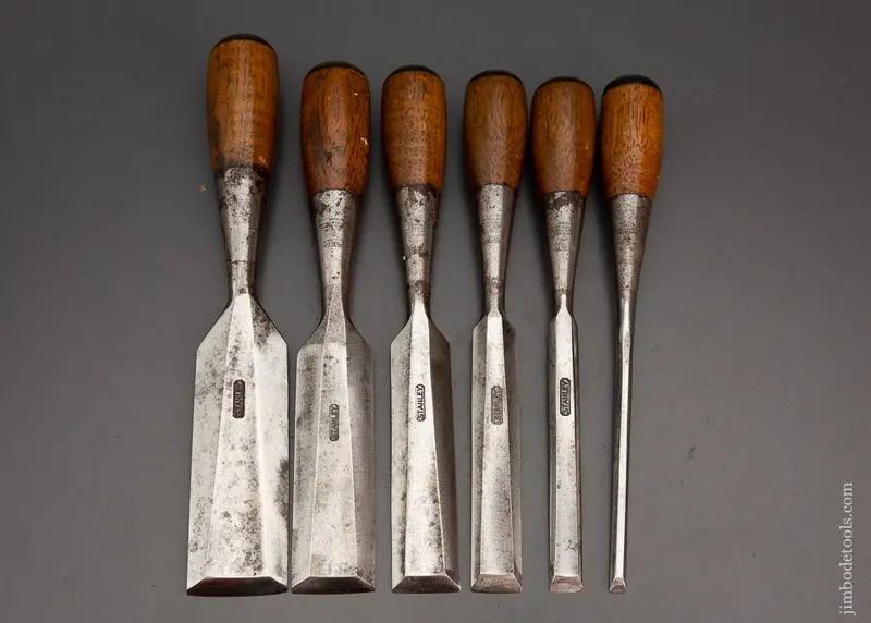 Beautiful Complete Set Of 6 Stanley No. 40 Everlasting Chisels - 102395 - As Of Mar 22 1