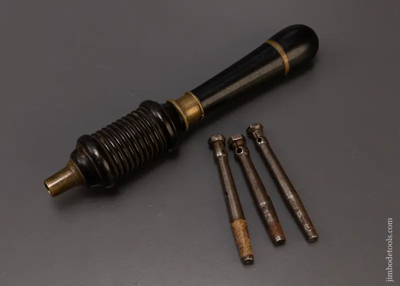Beautiful Ebony & Brass Bow Drill With Pods - Excelsior 108715 1