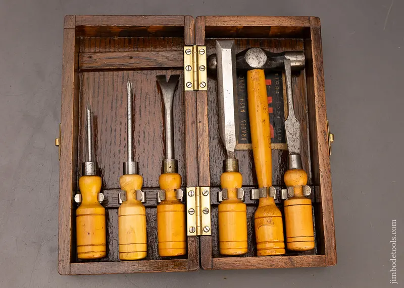 Brades Nash Tyzack Boxwood Handled Tool Kit In Original Box - 111267 1