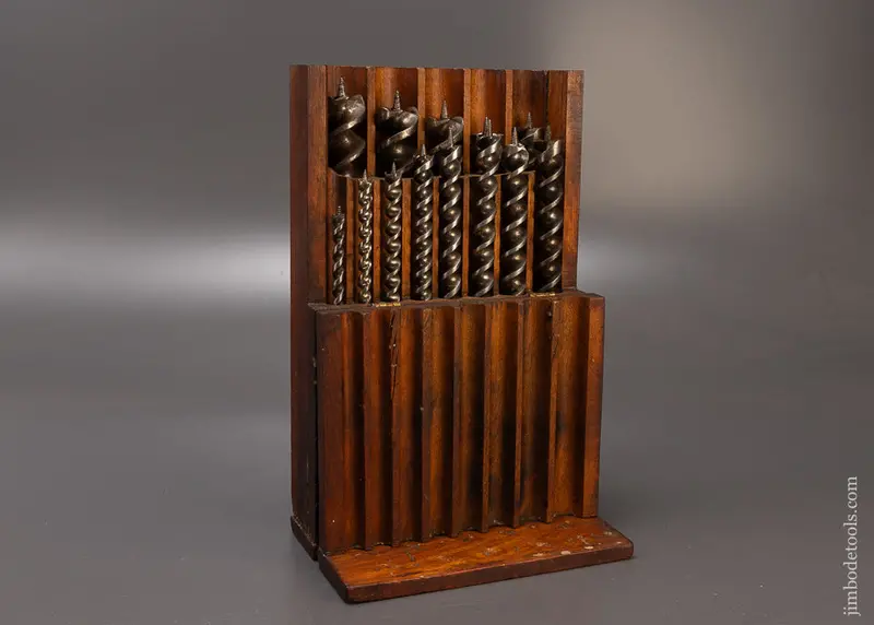 Complete Extra Fine Set Of 13 Russell Jennings Auger Bits In Original 3 Tiered Box - 110123 1