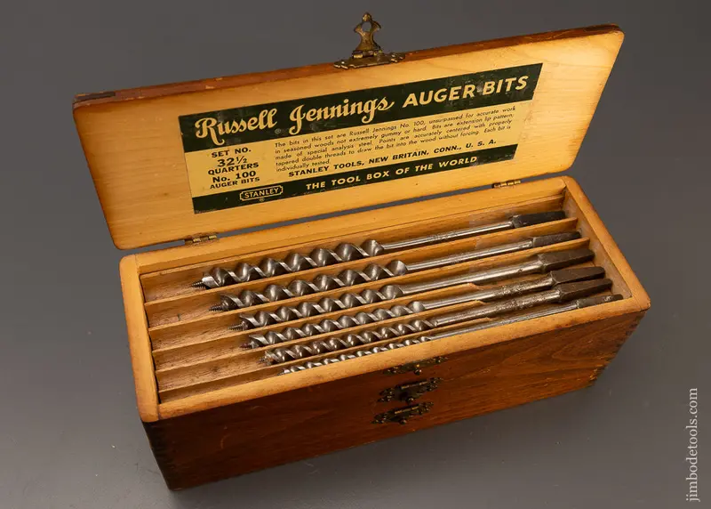 Complete Fine Set Of 13 Russell Jennings Auger Bits In Original 3 Tiered Box - 110919 1
