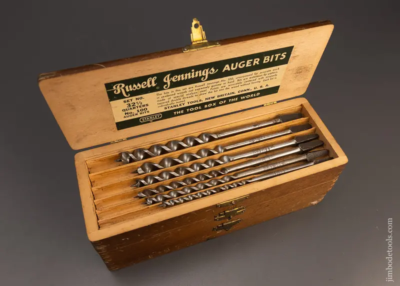 Complete & Fine Set Of 13 Russell Jennings Auger Bits In Original Three Tiered Box - 113070 1