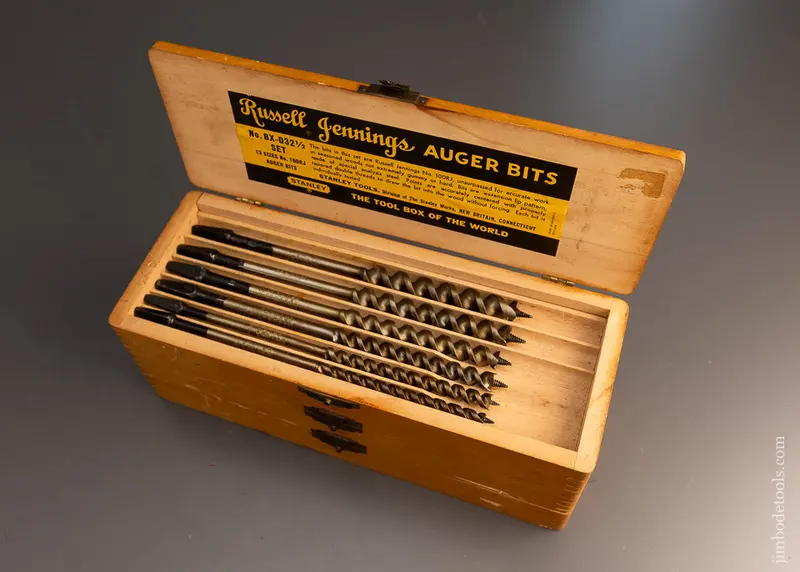Complete Near Mint Set Of 13 Russell Jennings Auger Bits In Original Three Tiered Box - 113071 1