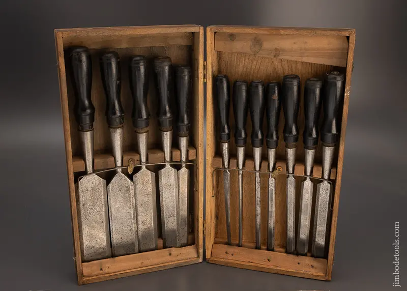 Complete Set Of 12 John Pritzlaff Hardware Co. Everkeen Chisels - 113129 - As Of Sept 19 1