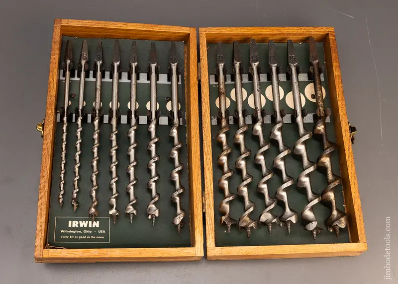 Complete Set Of 13 Irwin Auger Bits Dead Mint In Original Box - 115898 1