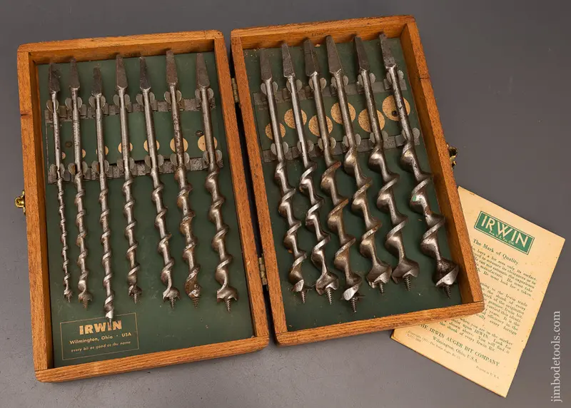 Complete Set Of 13 Irwin Auger Bits Fine In Original Box - 114726 1