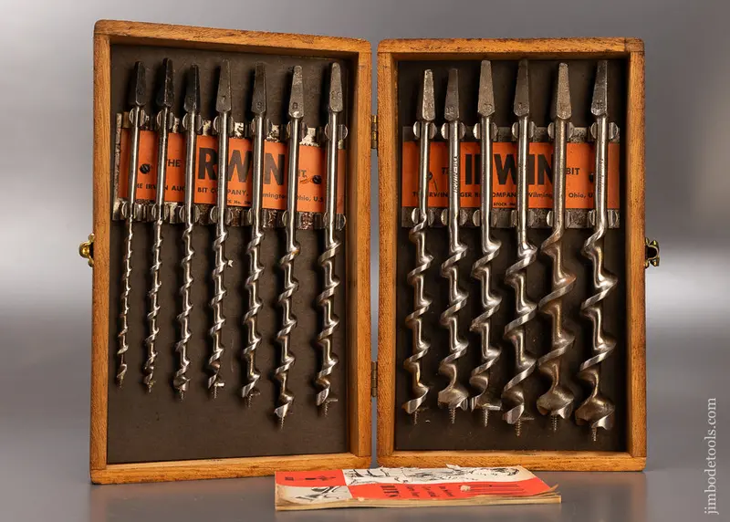 Complete Set Of 13 Irwin Auger Bits Mint In Original Box - 110643 1