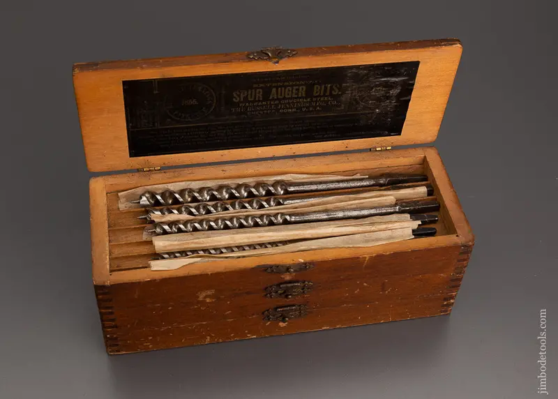 Complete Set Of 13 Russell Jennings Auger Bits In Original Three Tiered Box - 102219 1