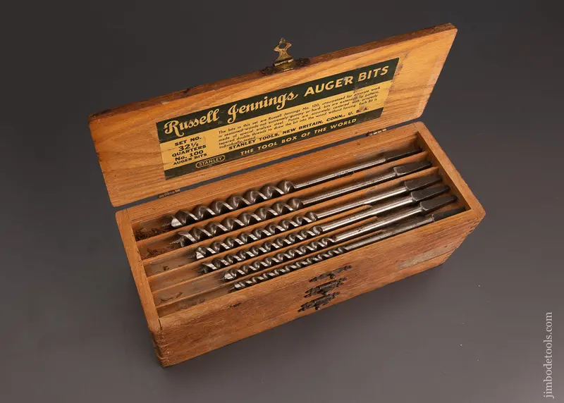 Complete Set Of 13 Russell Jennings Auger Bits In Original Three Tiered Box - 103091 1