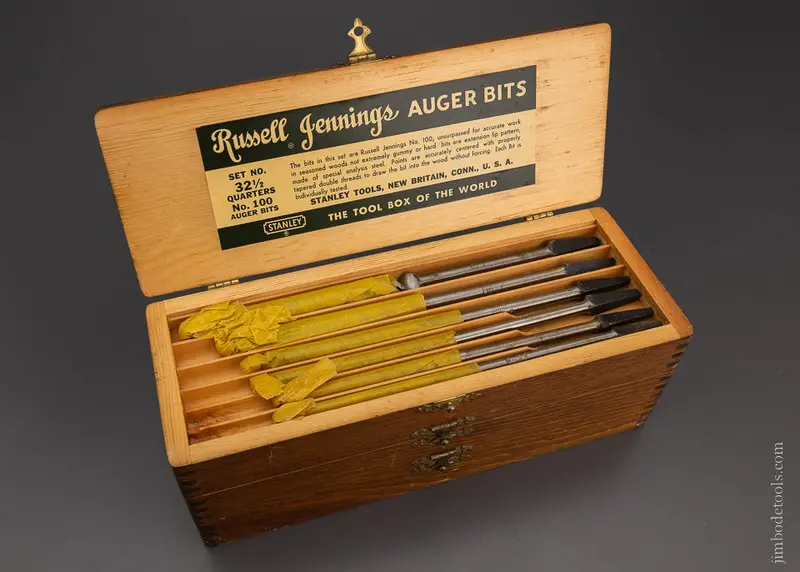 Complete Set Of 13 Russell Jennings Auger Bits In Original Three Tiered Box - 104733 1