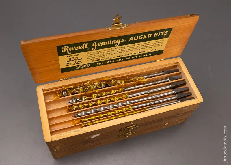 Complete Set Of 13 Russell Jennings Auger Bits In Original Three Tiered Box - 111443 1