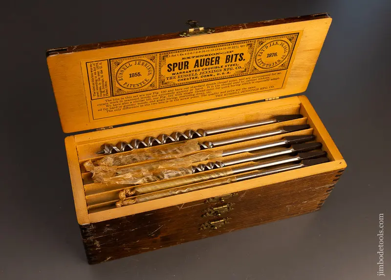 Complete Set Of Russell Jennings Auger Bits Near Mint In Box - 117567 1