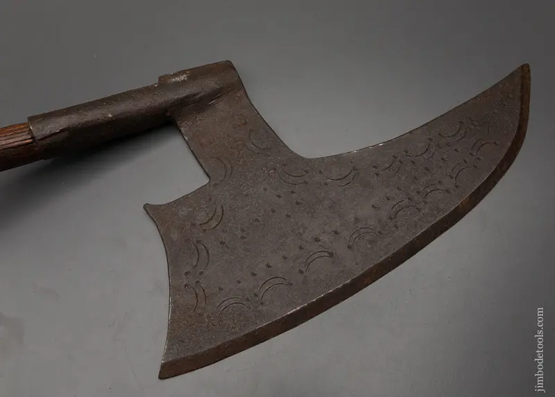 Completely Decorated European 18Th Century Goosewing Axe - 103043 1