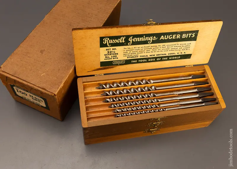 Dead Mint In Original Shipping Box Complete Set Of Russell Jennings Bits Unused - 110615 1