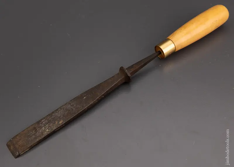 Early 1 Inch Mortise Chisel New Boxwood Handle Unmarked - 101821 1