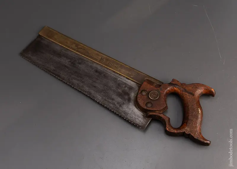 Early Garlick & Sons 14 Inch Brass Back Saw - 119389 1