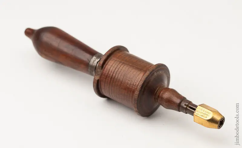 Early Patented 9 Inch Walnut Bow Drill -- 63010R 1
