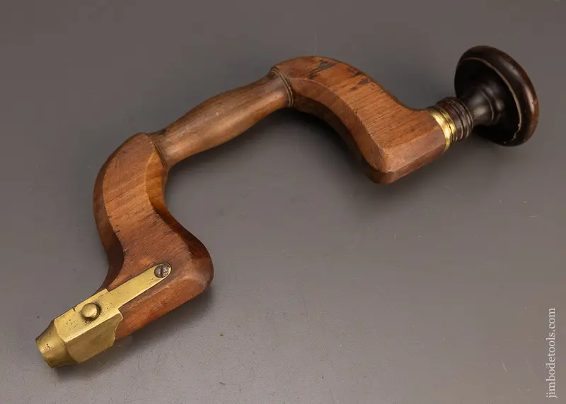 English Beech Bit Brace With Lignum Vitae Head - 114050 1