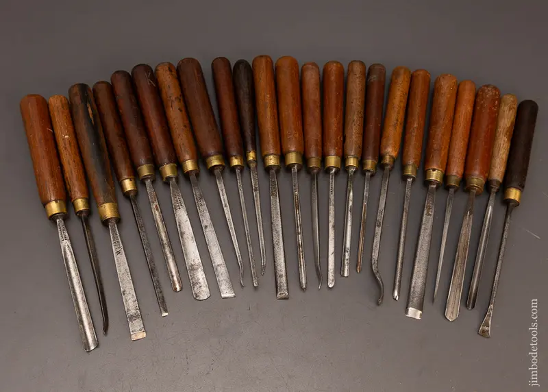 Excellent Set Of 23 Addis Carving Chisels Gouges - 118174 1
