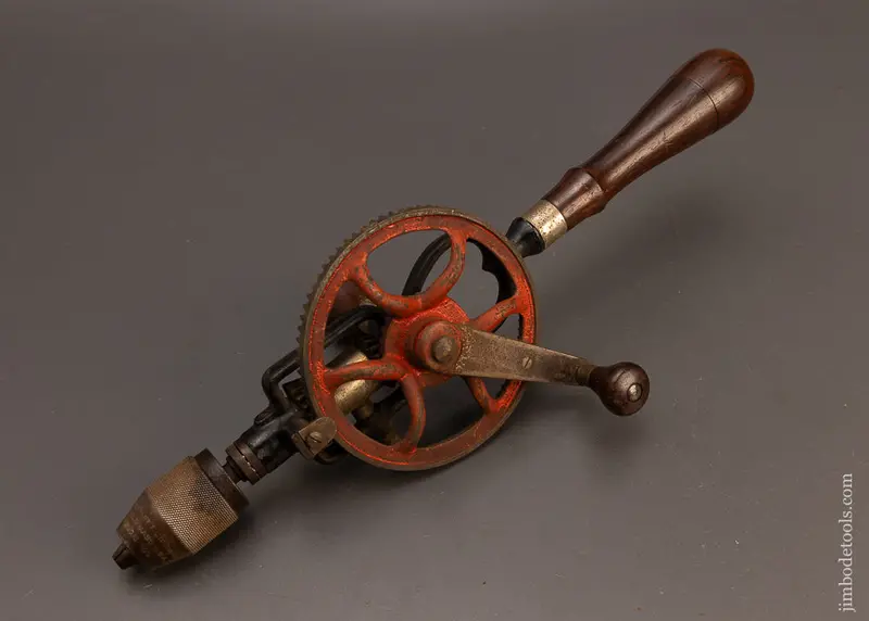 Excellent User Goodell Pratt Rosewood Handled Large Hand Drill Multi Speed - 118188 1