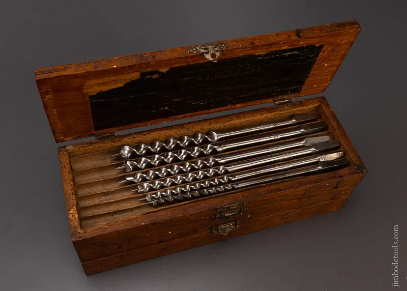 Excellent User Set Of 13 Russell Jennings Auger Bits In Original Three Tiered Box -   - 107855 1