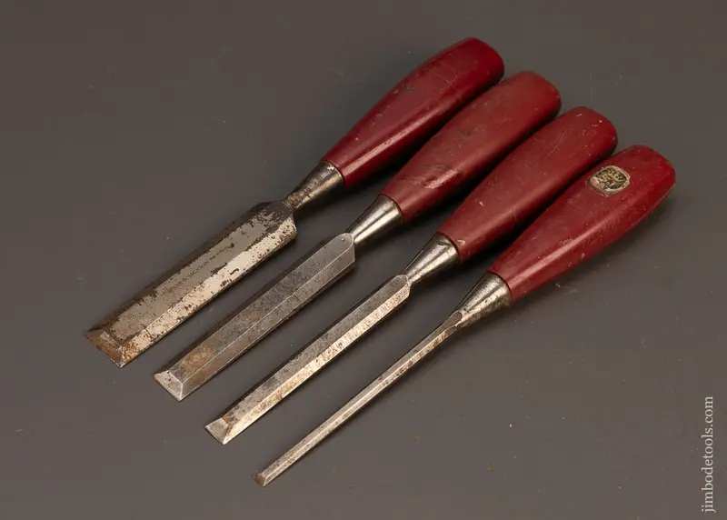Excellent User Set Of 4 Spear & Jackson Bevel Edge Chisels - 118883 1