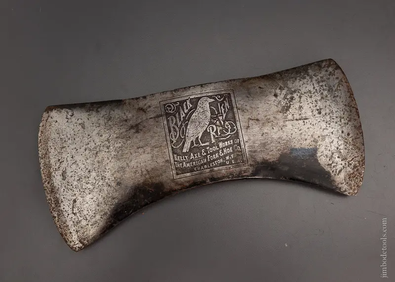 Extra Fine Embossed Kelly Black Raven Double Bit Axe - 104873 - As Of Dec 24 1