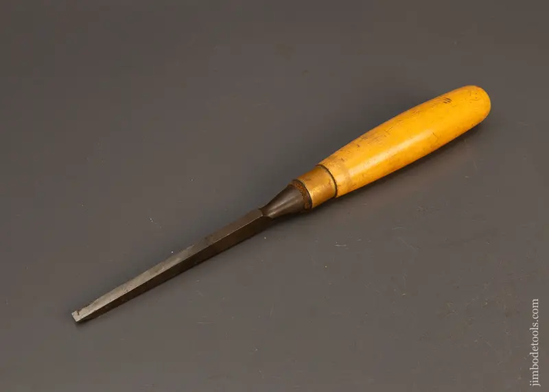 Extra Fine Marples (Unmarked) Boxwood Handled Mortise Chisel 1/4 X 11 3/4” - 118683 1