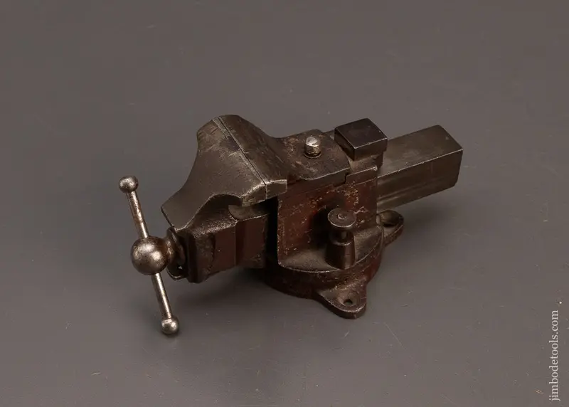 Extra Fine Miniature Prentiss Vise With Original Paint And Pinstripes Swivel Base And Swivel Jaws - 119573 - As Of Feb 19 1