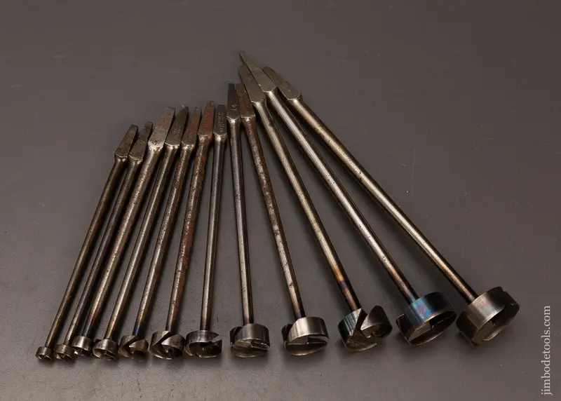Extra Fine Near Mint Premium Set Of Benjamin Forstner Patent Auger Bits - 120000 1