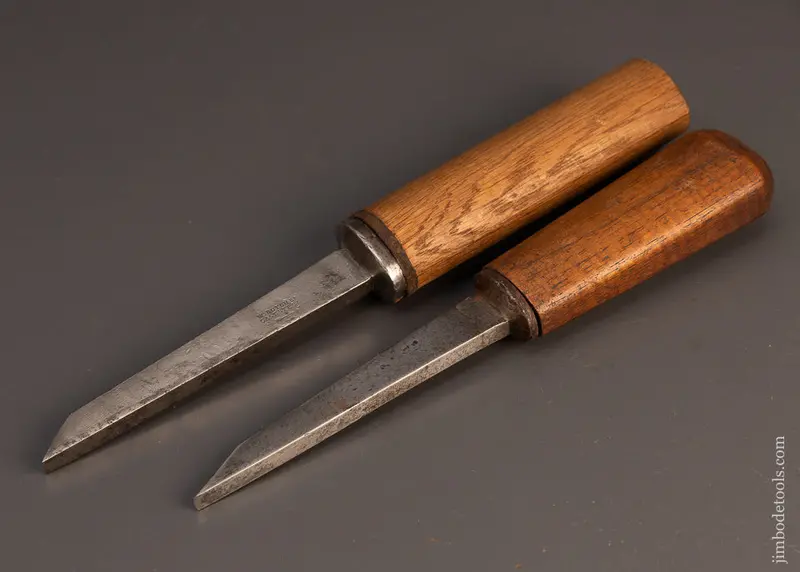 Extra Fine Pair 5/16 & 3/8 Pig Sticker Mortise Chisel By Butcher - 119176 1