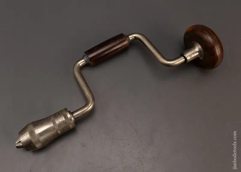 Extra Fine Rosewood 6 Inch Bit Brace Lm & K Works Lancaster, N.Y. 1890 Patent - 117853 1