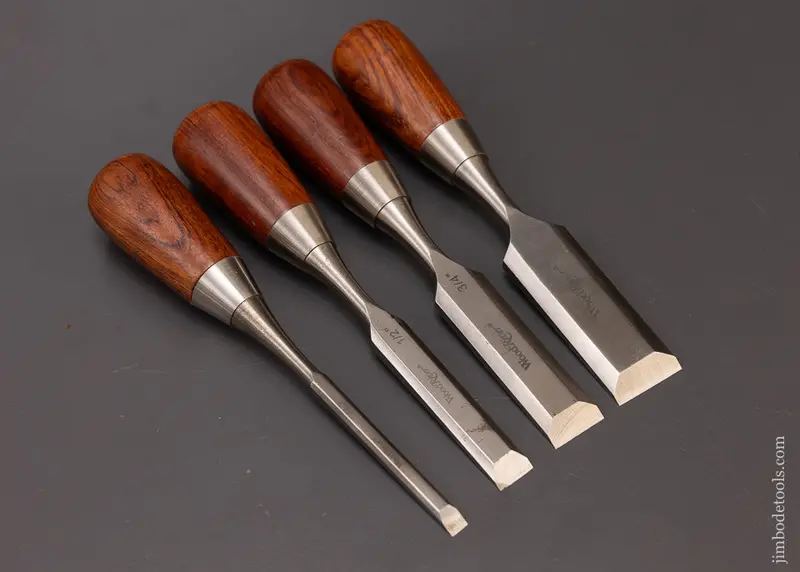 Extra Fine Set Of 4 Woodcriver Bevel Edge Butt Chisels - 107208 1