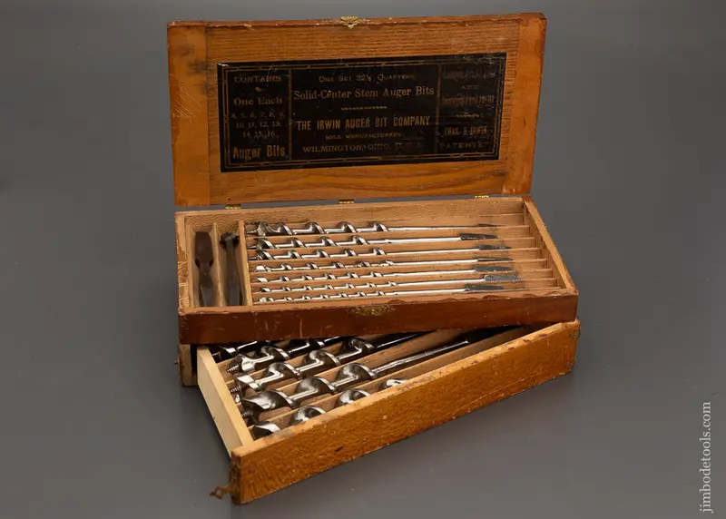Fine 2 Tier Boxed Set Of Irwin Auger Bits Fine - 102394 1