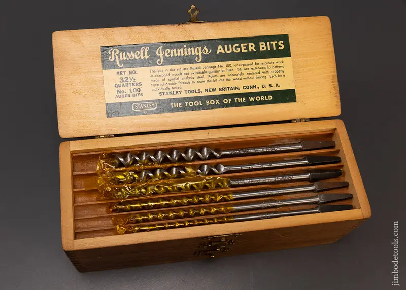 Fine Complete Set Of 13 Russell Jennings Auger Bits In Original Three Tiered Box - 109310 1