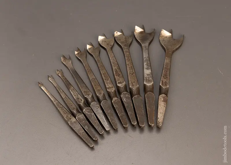 Fine Graduated Set Of 10 Center Bits By Marples - 111015 1