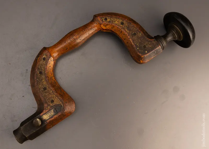 Fine Marsden Brothers Brass Plated English Bit Brace With Ebony Head - 112918 1