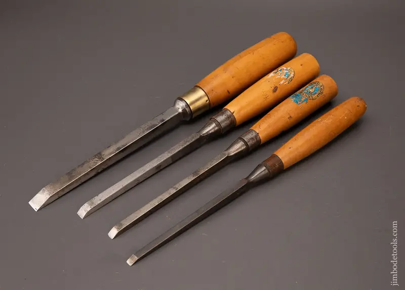 Fine Set Of 4 Sorby Boxwood Handled Mortise Chisels - 119494 1